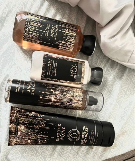 Into The Night Bath And Body Works Aesthetic, Into The Night Bath And Body Works, Self Care Essentials, Bath N Body Works, Basic Skin Care Routine, Bath And Body Works Perfume, Smell Goods, Shea Body Butter, Bath And Body Care