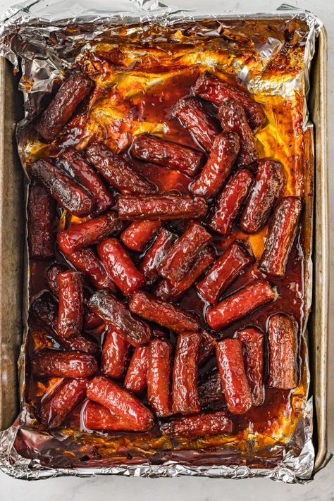 Hot Dog Burnt Ends - Kitchen Divas Fall Weenie Roast Ideas, Hot Dog Burnt Ends Recipe, Beef Hotdog Burnt Ends, Smoked Sausage Burnt Ends In Oven, Hot Dog Burnt Ends Grill Nation, Sausage Burnt Ends Oven, Bbq Hot Dogs In Oven, Hot Dog Weenie Recipes, Hot Dog Burnt Ends Air Fryer