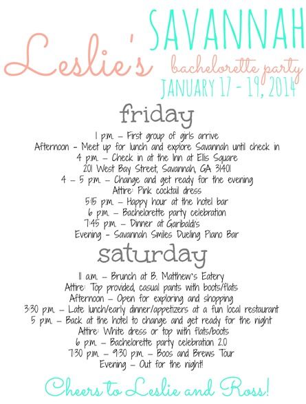 Cute Bachelorette Party Ideas, Savannah Georgia Bachelorette Party, Savannah Bachelorette Party, Savannah Bachelorette, Party Agenda, Wedding Day Itinerary, Party Itinerary, Bachelorette Party Itinerary, Peanut Butter Fingers