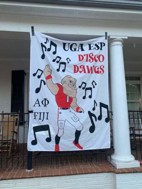 Disco Banner, Silent Disco, Banner Ideas, Alpha Phi, Sorority, Banners, Novelty Sign, Home Decor, Home Décor