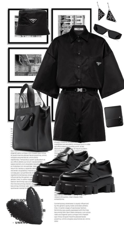 Prada Blazer Outfit, Prada Style Outfit Fashion, Prada Women Clothes, Aesthetic Prada Outfits, Prada Clothes Aesthetic, Prada Outfit Ideas, Prada Outfits Women Black, Black Prada Outfit, Prada Women Outfits