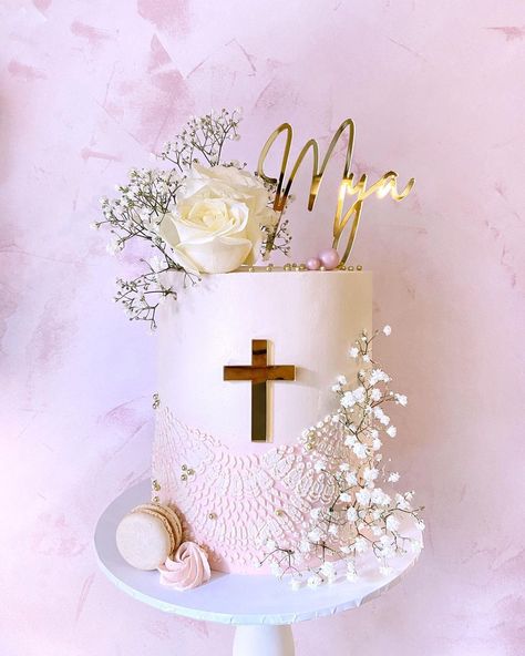 Comunion Cake, Cross Cake, Rock Star Birthday, Cross Cakes, Name Cake Topper, Art Cake, Name Cake, Communion Cakes, Baby Dedication