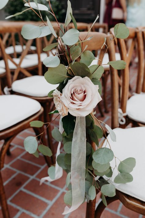 Wedding Decor Ceremony, Ceremony Aisle Decor, Wedding Isles, Greenery Wedding Decor, Aisle Flowers, Wedding Chair Decorations, Wedding Aisle Decorations, Floral Design Studio, Wedding Chair