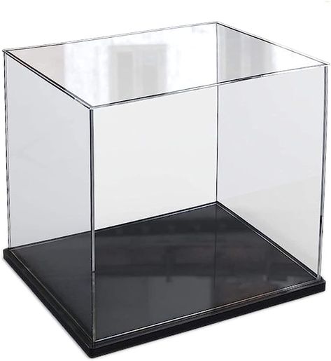 ACRLIE Acrylic Display Case with Black Base,Display Boxes for Collectibles Dustproof Protection Showcase (15x15x15 cm / 5.9x5.9x5.9 inch, Black) : Amazon.co.uk: Toys & Games Acrylic Display Box, Countertop Display, Transparent Box, Acrylic Display Stands, Wood Plastic Composite, Acrylic Display Case, Lego Toys, Cube Organizer, Acrylic Board