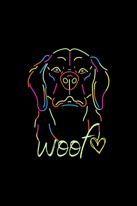 Woof Colorful dog illustration | dog art | animals t shirts | cute dog Dog Tshirt Ideas, Pet Art, Tshirt Ideas, Dog Illustration, Cat Coffee, Dog Themed, Animal Tshirt, Sublimation Png, Dog Tshirt