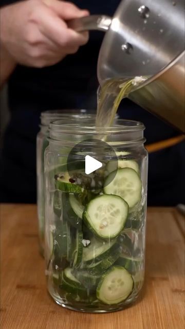 David on Instagram: "Homemade Pickles 🥒🔥  Ingredients: - 6-8 pickle cucumbers  - 1 cup water - 1 cup white vinegar  - 1/4 cup honey  - 6 cloves chopped garlic - Peppercorns  - Mustard seed - Chili flakes  - Fresh Dill - Salt  First, cut up your cucumbers to be coins, spears, or both. Then in a pot combine all your ingredients and simmer on low heat for a few minutes until the honey is melted.  Give it a good stir then let your liquid cool. Once cooled pour it over your cucumbers in a jar. Let them pickle in the fridge for 1 week and enjoy the best pickles ever 🔥  #pickles #picklepower #homemadepickles #easyrecipeideas #recipe" Pickle Cucumber Recipes, Cucumber Pickle Recipes, How To Pickle Cucumbers, Pickled Cucumber Recipe, Pickle Cucumbers, Pickles Homemade, Pickling Cucumbers Recipe, Dill Salt, Cucumber Pickles