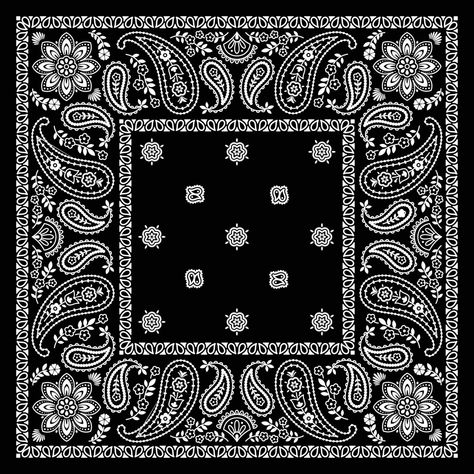 Slayer Bandana Style, Sporty Style Outfits, Handkerchief Design, Swag Hats, Paisley Art, Bandana Design, Abstract Pattern Design, Bandana Styles, Tattoos Gallery