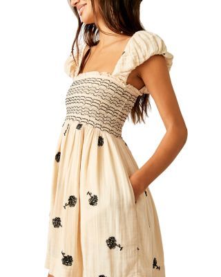 Free People Tory Embroidered Mini Dress