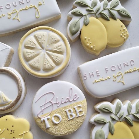 Bridal Shower Honey, Lemon Themed Bridal Shower, Bridal Shower Inspo, Wedding Shower Themes, Bridal Shower Cookies, Themed Bridal Shower, Bridal Shower Inspiration, Main Squeeze, Bridal Brunch