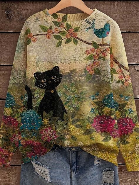 Cute Streetwear, Work Sweaters, Animal Sweater, Winter Work, Long Winter Coats, Streetwear Casual, Women's Sweater, Womens Fleece, Pajama Set Women