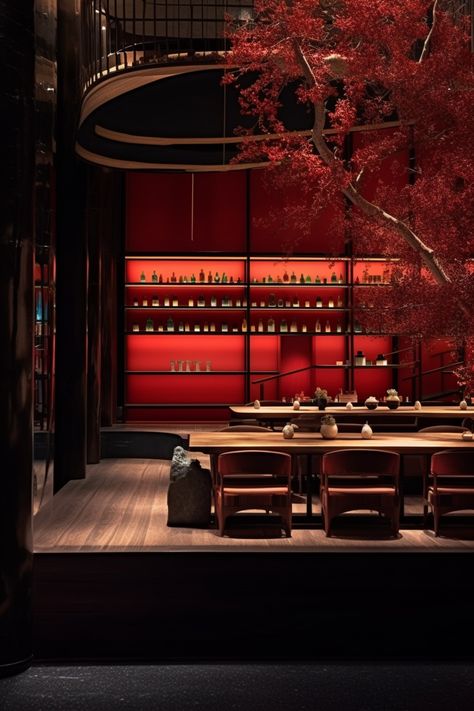 Aesthetic Chinese Restaurant, Modern Asian Restaurant Design, Chinese Bar Design, Modern Chinese Restaurant Interior, Asian Restaurant Interior Design, Chinese Restaurant Interior Design, Asian Restaurant Design, Modern Chinese Restaurant, Chinese Bar