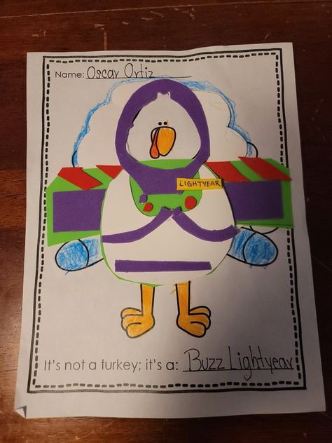 Buzz Lightyear Turkey Disguise, Turkey In Disguise, Disguise A Turkey, 100th Day Of School Crafts, Turkey Disguise Project, Turkey Disguise, In Disguise, Buzz Lightyear, 100 Days Of School