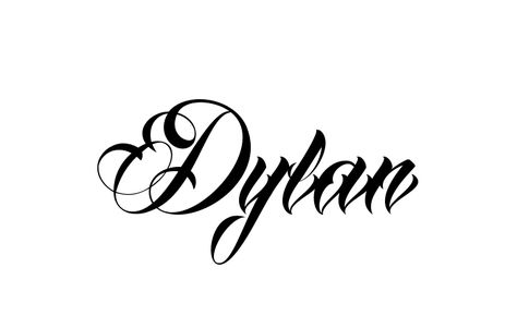 Tattoo Name Dylan using the font style Anha Queen Script Dylan Name Tattoo Design, Jacob Tattoo Name Design, Names In Tattoos, Dylan Name Tattoo, Dylan Name, Tatto Name, D Letter Design, Tattoo Word Fonts, Tattoo Name Fonts