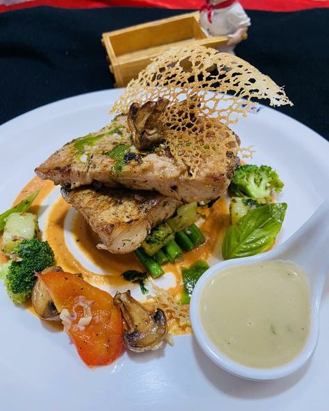 Fish Meuniere with lemon butter sauce,carrot puree and saute vegetables Fish Meuniere, Saute Vegetables, Carrot Puree, Sauteed Carrots, Lemon Butter Sauce, Food Gallery, Sauteed Vegetables, Lemon Butter, Fair Food Recipes