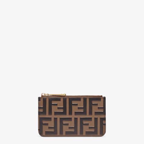 Fendi Logo Design, Elegant Wallet, Fendi Store, Fendi Logo, Key Pouch, Exclusive Gift, Coin Pouch, Small Accessories, Leather Pouch