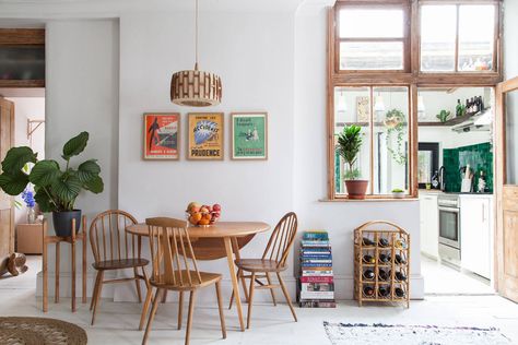 Harringay Victorian Flat - Eclectic - Dining Room - London - by Emilie Fournet Interiors Modern Eclectic Dining Room, Midcentury Modern Dining Room, Boho Style Kitchen, Eclectic Dining Room, Boho Dining Room, Eclectic Dining, Room London, London Interior, Modern Eclectic