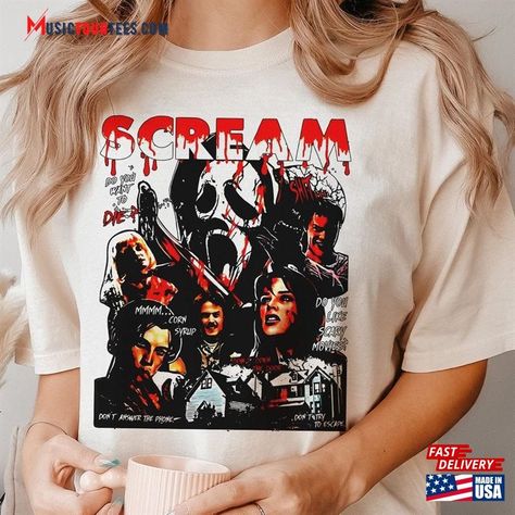 Scream Ghost Face Halloween Horror Movie Shirt T-Shirt Sweatshirt Check more at https://musictourtees.com/product/scream-ghost-face-halloween-horror-movie-shirt-t-shirt-sweatshirt/ Horror Movie Shirts, Halloween Horror Movies, Movie Shirts, Ghost Faces, Halloween Horror, Scream, Horror Movies, Ghost, Halloween