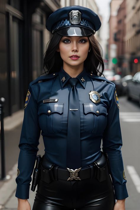 Police Uniform Female, Air Hostess Uniform, Fun Police, Female Police, Leather Thigh Boots, Female Police Officers, Female Cop, Couple Costumes, Women's Uniforms