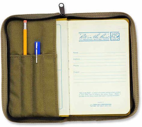 Rite in the Rain Cordura Notebook Cover, No. C980 Tan Pioneer Lifestyle, Frontier Living, Waterproof Notebook, Sketching Tools, Army Images, Writing Utensils, Journal Supplies, Nature Journal, Notebook Cover