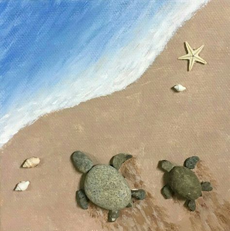 . Pebble Art Turtle, Beach Rocks Crafts Sea, Sea Turtle Recycled Art, Seashell Wall Art Turtle, Pebble Art Beach Scene, Stone Pictures Pebble Art, Turkey Crafts, Art Coquillage, Dinosaur Crafts