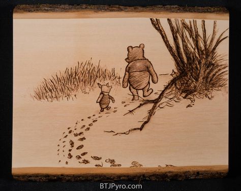 Winnie The Pooh Sketch, Pooh Sketch, Wood Etching, Burning Flowers, Wood Burning Patterns Stencil, Wood Burn Designs, Barn Wood Crafts, Wood Crafting Tools, Woodburning Projects