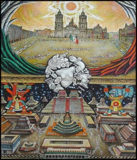 cultura-mexicana: Roberto Cueva Del Río (1908-1988) Puebla,... Maya Art, Aztec Culture, Mexican Heritage, Aztec Art, Famous Artwork, Ancient Origins, National Gallery Of Art, Mexican Culture, Historical Sites