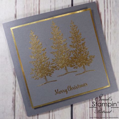 Lovely As A Tree Christmas Cards, Stampin Up Lovely As A Tree, Lovely As A Tree, Homemade Holiday Cards, Stamped Christmas Cards, Square Cards, Simple Christmas Cards, Tree Handmade, Handmade Christmas Card