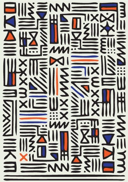 Folk Sketches, by Norrasak Ramasute Textil Design, Pola Sulam, Design Textile, Affordable Art Prints, African Pattern, Pattern Illustration, Graphic Patterns, Textile Patterns, Surface Pattern Design