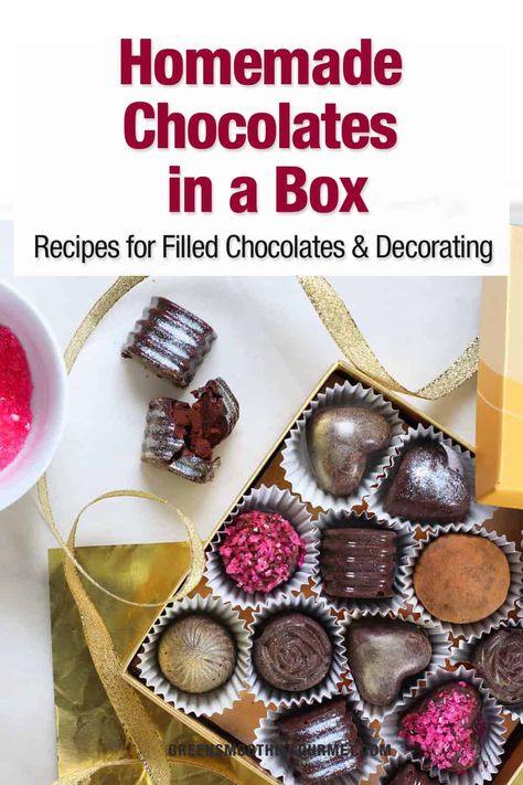 Homemade Chocolates in a Box | Green Smoothie Gourmet Homemade Marzipan Recipe, Chocolate Fudge Recipes Easy, Christmas Chocolate Desserts, Healthy Fudge, Marzipan Recipe, Homemade Chocolates, Mini Cupcake Pan, Healthy Chocolate Recipes, Fudge Recipes Chocolate