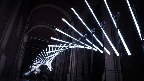 when robots compose poetry: tetro presents new kinetic sculpture created by collectif scale Interactive Light Installation, Architectural Sculpture, Interactive Installation, Kinetic Art, Kinetic Sculpture, Installation Design, Air France, Art Installation, Stage Lighting