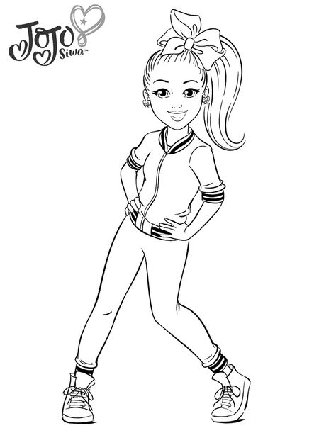 Jojo Siwa Coloring Pages, Dance Coloring Pages, Pokemon Coloring, Jojo Siwa, Coloring Pages To Print, Cute Coloring Pages, Free Printable Coloring, Printable Image, Free Printable Coloring Pages