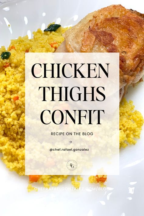 Chicken Confit Recipes, Cook Once Eat All Week, Confit Chicken, Chicken Confit, Confit Recipes, Culinary Tips, Chicken Items, Duck Confit, Bistro Food