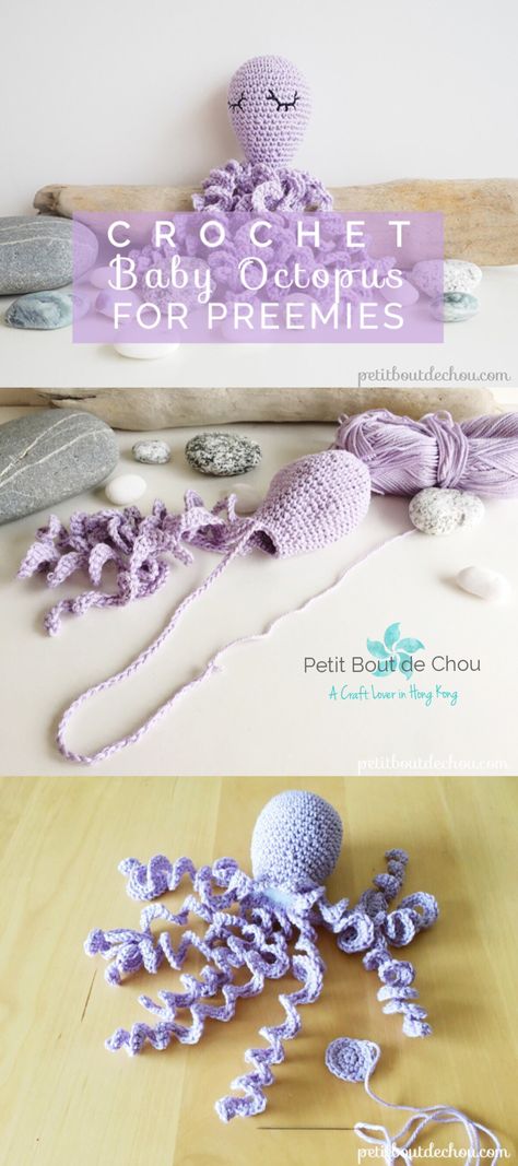 Have you already heard about these little crochet octopus for preemies? I have tried to gather here all useful links and information on that amazing project around the world. Crochet An Octopus, Octopus For Preemies, Crocheted Octopus, Preemie Octopus, Octopus Amigurumi, Preemie Crochet, Octopus Crochet, Octopus Crochet Pattern, Crochet Octopus