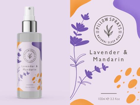 Label Design - Lavender by Joiari Pimenta on Dribbble Lavender Pillows, Lavender Spray, Pillow Spray, Natural Sleep Aids, Design Jobs, Cosmetic Packaging, Job Opening, Label Design, Portfolio Design