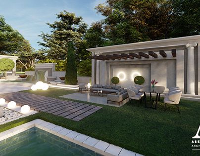 Check out new work on my @Behance profile: "Villa garden design (new classic style )" http://be.net/gallery/113687573/Villa-garden-design-%28new-classic-style-%29 Classic Yard Design, Neo Classic Landscape Design, Classic Villa Landscape Design, Villa Garden Design, Classic Pergola, Rooftop Landscape, Dubai Landscape, Neo Classic Villa, Classic Garden Design