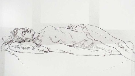 Human Laying Down, How To Draw A Person Laying Down, Lying Pose Drawing Reference, Person Lying Down Reference Side View, Pose Reference Laying Down, Laying Down Pose Drawings, Sleeping Women, Person Drawing, Sketch Poses