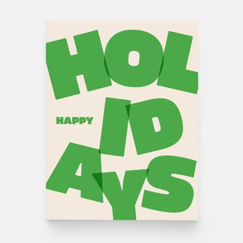 Happy Holidays Card A2 (4.25" x 5.5") greeting card printed on off-white eggshell paper comes sleeved with an off-white envelope blank on the inside for room to write a personal note Retro Holiday Cards, Holiday Card Ideas, Birthday Cake Greetings, Happy Holidays Card, Happy Holiday Cards, Paper Stuff, Book Clothes, Holiday Postcards, Holiday Greeting Cards