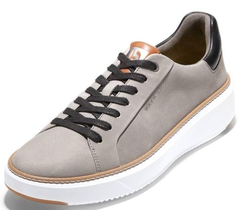 PRICES MAY VARY. Feel superior cushioning and support in the timeless style of the Cole Haan GrandPro TopSpin Sneaker. Lace-up style. Lightweight leather uppers for a soft and flexible feel. Luxuriously cushioned GRANDFAM footbed. Plush heel padding that hugs your foot. Inspired lace up sneaker silhouette in premium leather, suede, and textiles. Ideal Fit: A traditional Saachetto construction with removable footbed for versatile fit. Enhanced Breathability: Medial ventilation Soft molded heel co Trendy Mens Sneakers, Men Casual Shoes Outfit, Men’s Work Shoes, Men’s Trendy Sneakers 2024, Mens Dress Sneakers, Cole Haan Mens Shoes, Dressy Sneakers, Sneaker Silhouette, Every Man Should Own