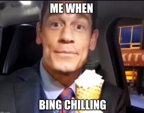 Bing Chilling, Or John Cena Speaking Chinese Eating Ice Cream John Cena Bing Chilling, Bing Chilling, Wwe Superstar John Cena, Chinese Social Media, Go To The Cinema, Terms Of Endearment, Eating Ice Cream, Emotional Rollercoaster, Vince Mcmahon