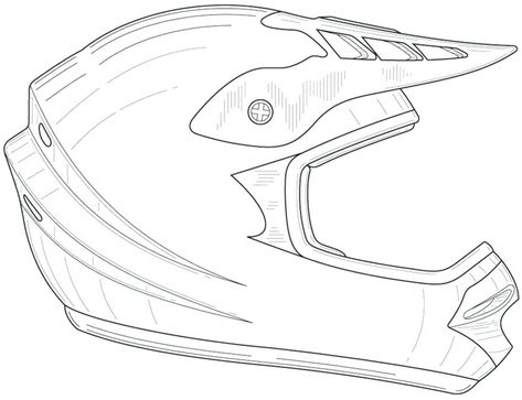 Casque moto à colorier Passionné de voiture et moto Helmet Drawing, Sketchbook Assignments, Cross Drawing, Motorcycle Helmet Design, Cross Pictures, Motorcycle Drawing, Image Moto, Bike Drawing, Bike Sketch