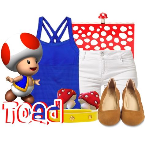 Super Mario Bros Inspired Outfits, Mario World Outfit, Mario Inspired Outfits, Nintendo World, Mario Bros., Fandom Fashion, Charlotte Olympia, Toad, Super Mario Bros