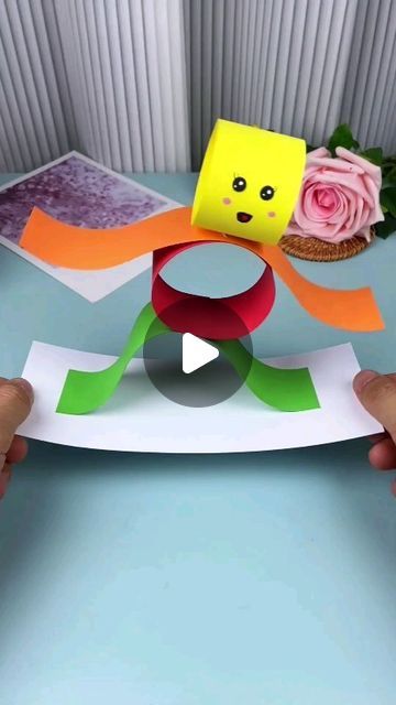 Toddler Paper Crafts, Paper Character, Cute Paper, Easy Art Projects, Easy Arts And Crafts, Kindergarten Crafts, Diy Crafts For Kids Easy, Paper Crafts For Kids, Childrens Crafts