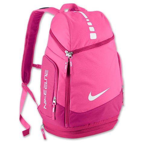 Nike Hoops Elite Max Air Team Backpack - BA4880 661 | Finish Line | Pink Fire/Fusion Pink Nike Elite Bag, Nike Elite Backpack, Elite Backpack, Nike Heels, Basketball Bag, Pink Fire, Nike Backpack, Lebron Shoes, Nike Yoga