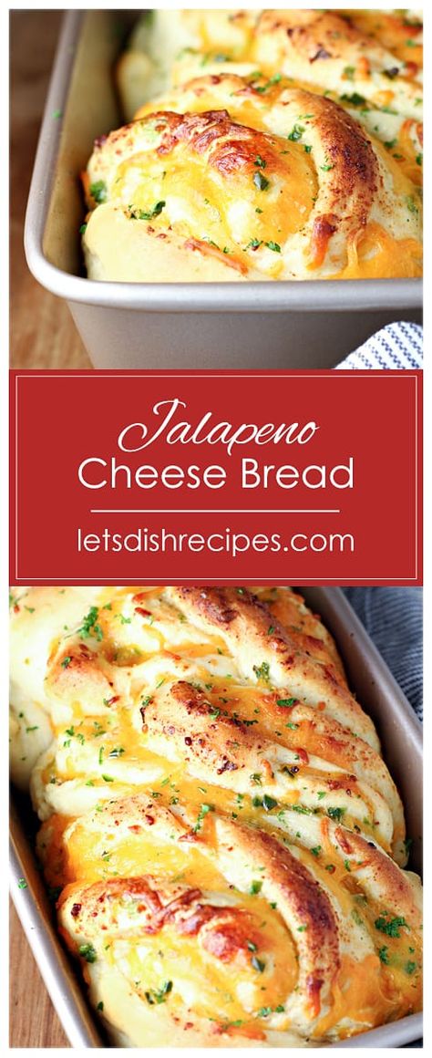 Jalapeno Cheese Bread Jalapeno Cheese Bread, Honey Oat Bread, Homemade White Bread, Cheese Bread Recipe, Tasty Bread Recipe, Jalapeno Cheese, Jalapeno Recipes, Cloud Bread, Cheesy Bread