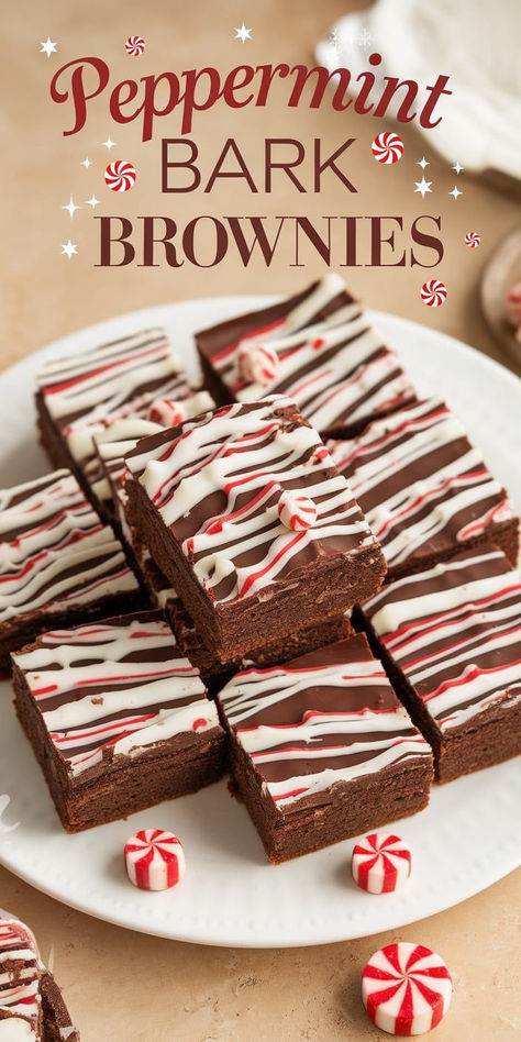 These Peppermint Bark Brownies are a delicious twist on a classic favorite! Soft and chewy, with layers of decadent chocolate and refreshing peppermint, they’re sure to become a new holiday tradition for your family and friends. Christmas Brownies Decoration, Christmas Brownies Ideas, Peppermint Bark Brownies, Christmas Brownie, Decorated Brownies, Yummy Christmas Treats, Christmas Brownies, Peppermint Brownies, Sale Ideas