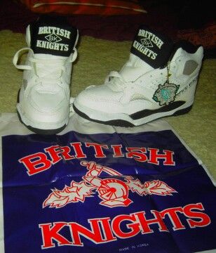 British Knights aka BK's.....LOL...WOW.  G;) British Knights Sneakers 80s, British Knights Sneakers, 1980s Shoes, British Knights, Retro 90s, Knights, Air Jordan Sneaker, Old School, Sneakers Nike