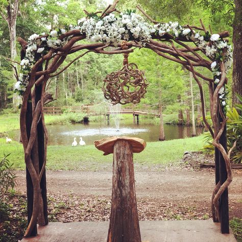 All-Inclusive vs À La Carte Wedding Packages - Cypress Creek Event Venue Witchy Wedding Arch, Viking Wedding Arch, Woodland Wedding Arch, Enchanted Forest Wedding Arch, Twig Arch, Branch Arch Wedding, Faerie Wedding, Enchanted Wedding Dress, Witchy Wedding