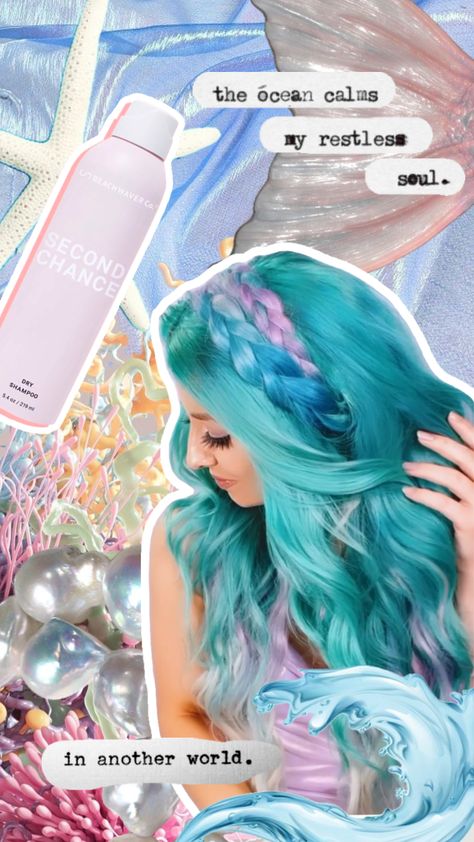 #mermaid #underthesea #ocean #sea #beach #mermaidhair #bluehair #braids #dryshampoo #pink #hairproducts #iridescent Hairstyles Practice, Multi Tone Hair Color, Wedding Braid Hairstyles, Short Braid Hairstyles, Braid Hairstyles For Kids, Grey Hair And Glasses, Wedding Braid, Mermaid Wig, Choppy Hairstyles