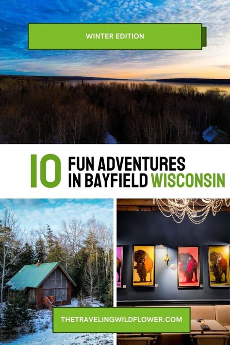 Enjoy a winter road trip to Bayfield, WI near Lake Sueprior for some of the most gorgeous winter views! Bayfield Wi, Bayfield Wisconsin, Winter Road Trip, Lake Town, Apostle Islands, Winter Road, Fun Adventures, Upper Peninsula, Lake Superior