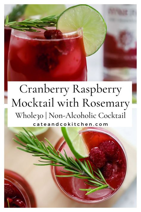 This sparkling Whole30 Mocktail recipe is slightly sweet and deliciously refreshing! It’s the perfect non-alcoholic Whole30 drink for your Friday night date night or to liven up any evening! #whole30drink #kombucha #healthymocktail Whole 30 Mocktail Recipes, Whole30 Mocktail, Whole 30 Drinks, Cranberry Kombucha, Paleo Baking Recipes, Coconut Water Drinks, Holiday Mocktail, Rosemary Recipes, Paleo Drinks